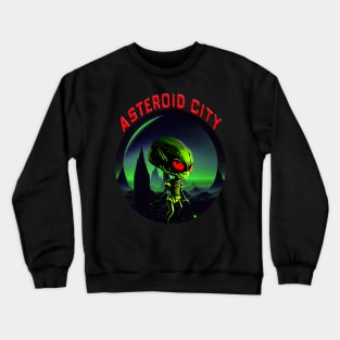 Funny Vintage Alien asteroid city Cool Space Crewneck Sweatshirt